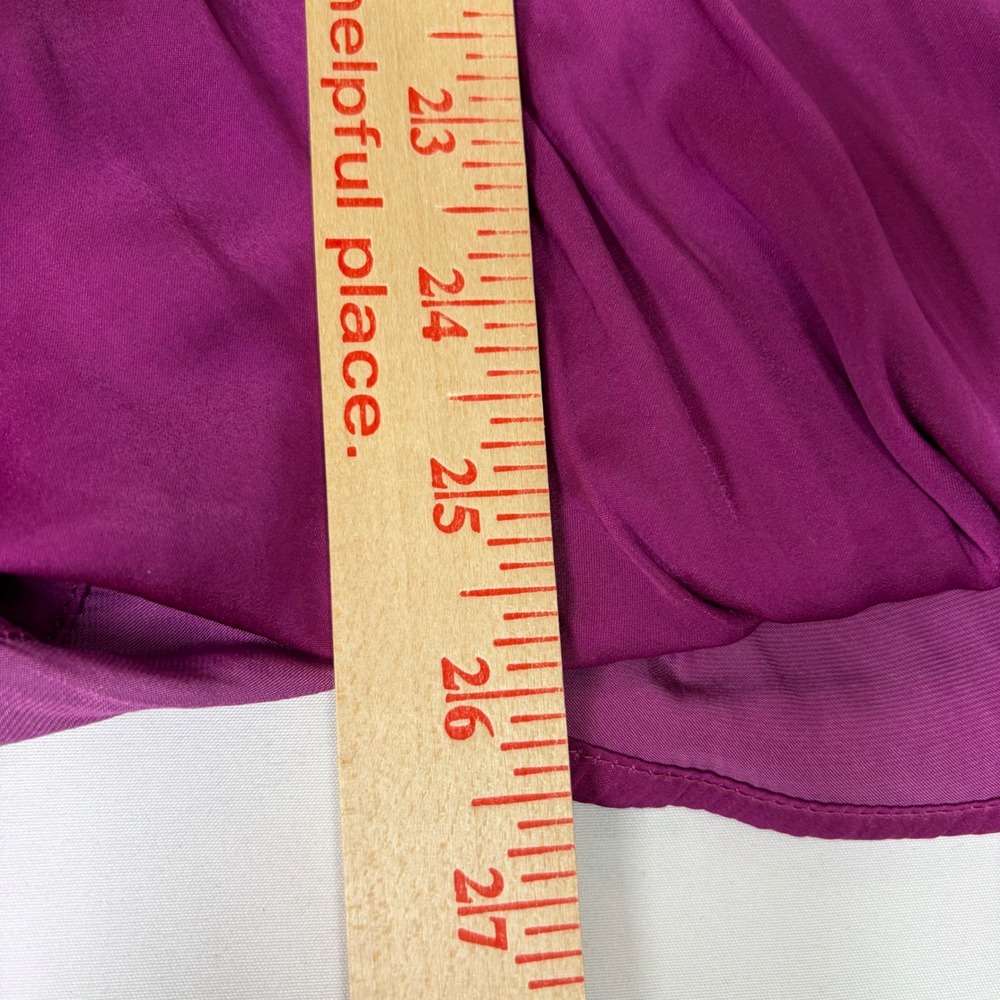 Torrid Womens Magenta Purple Surplice Draped V-Neck Blouse Silky Sexy 00 L - Picture 12 of 13